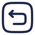 Undo Left Square SVG Icon
